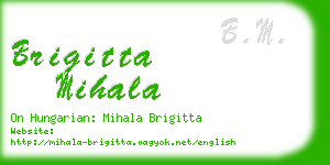 brigitta mihala business card